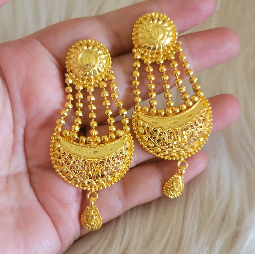 Goldplated bollywood Indian Pakistani earrings